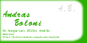 andras boloni business card
